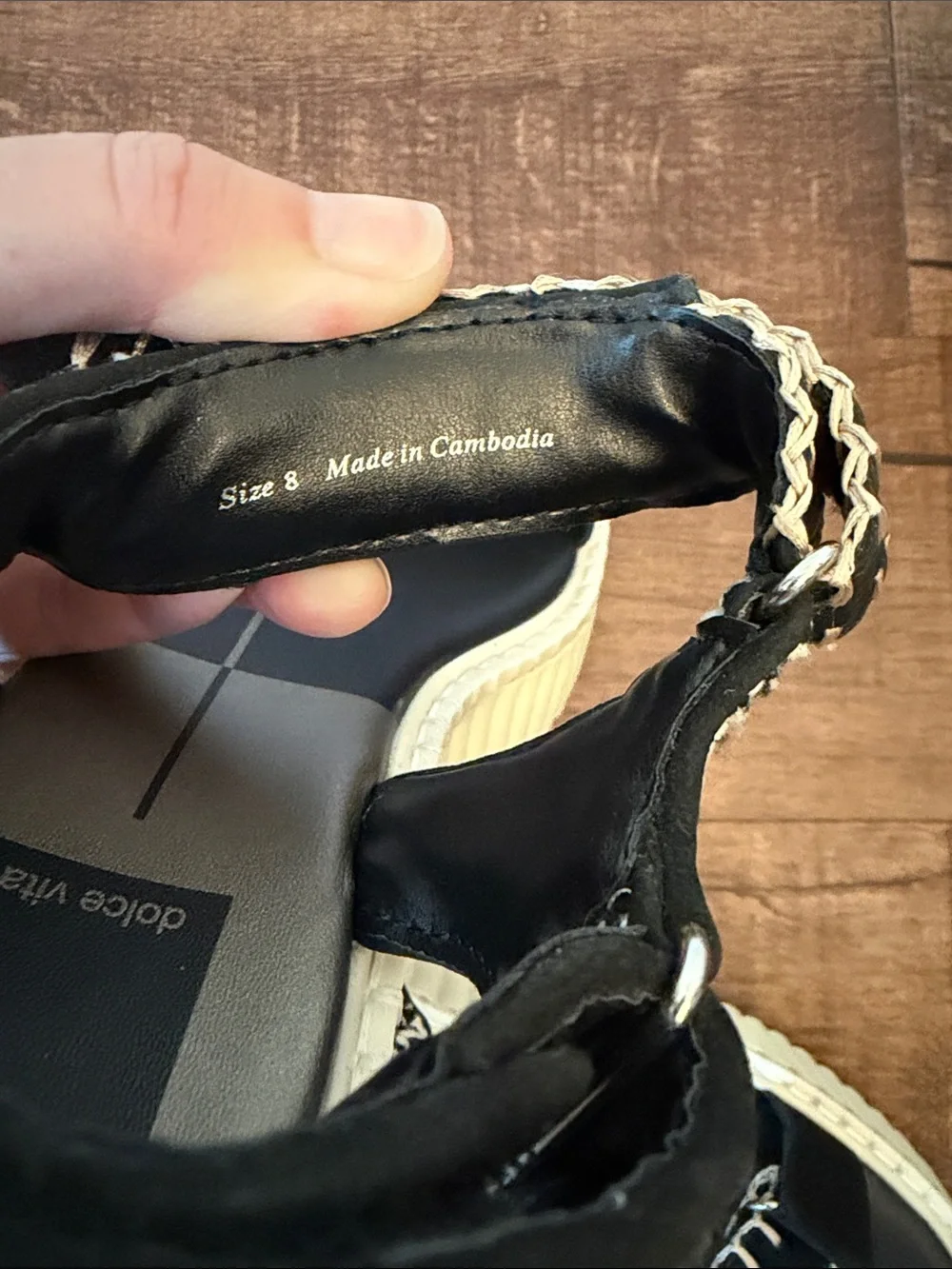 Dolce Vita Debra black and white Nuback platform sandals | NIB | Sz 8
